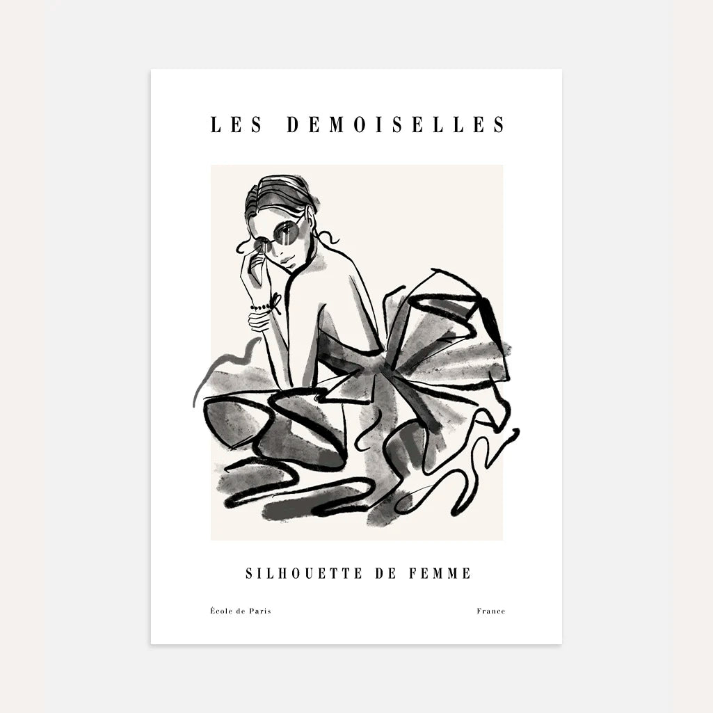 Line Art Parisian Chic Poster