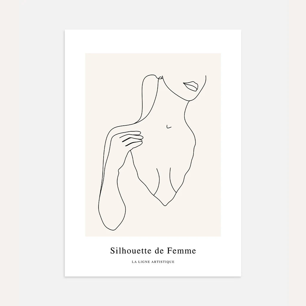 Line Art Subtle Femininity Poster