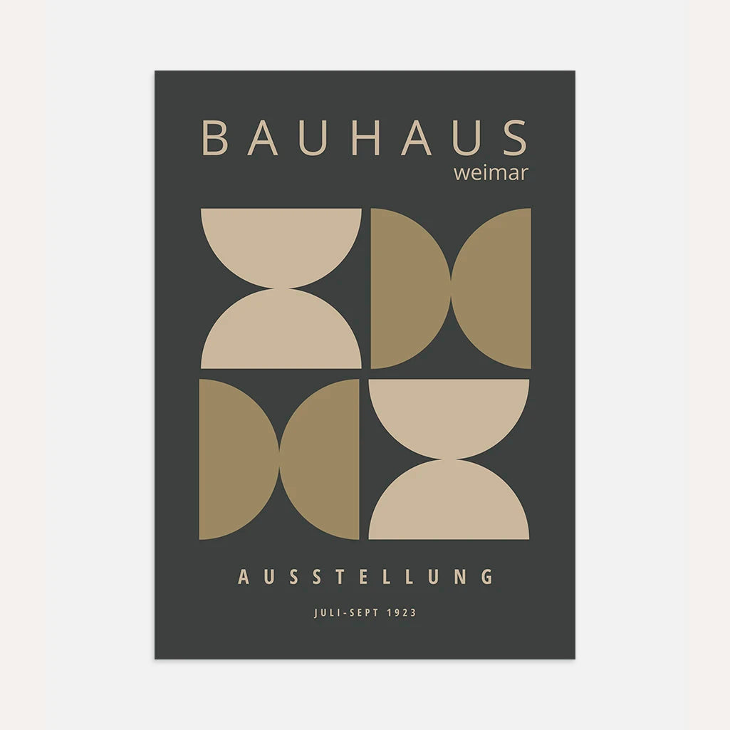 Bauhaus Geometric Play Poster