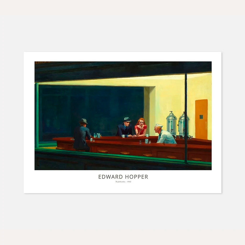 Edward Hopper Nighthawks Night Diner Poster