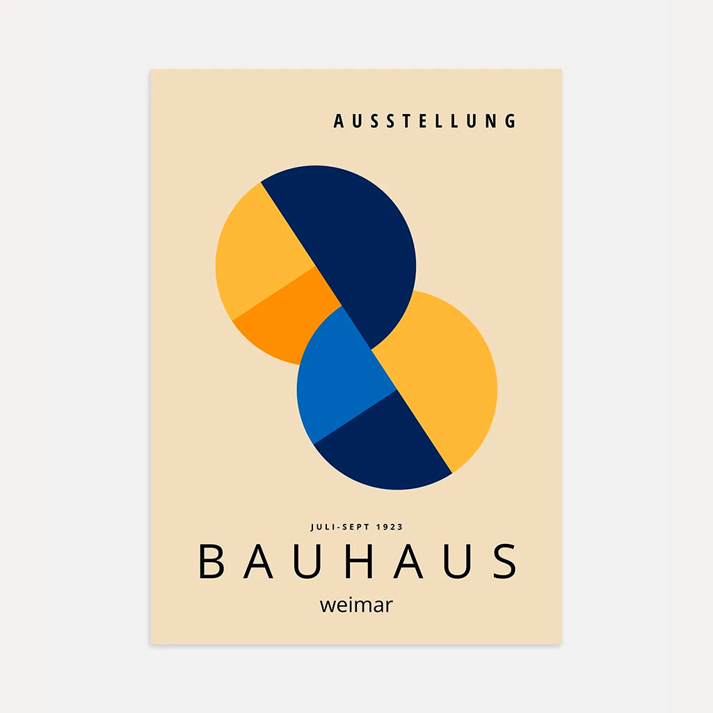 Bauhaus Overlapping Forms Poster