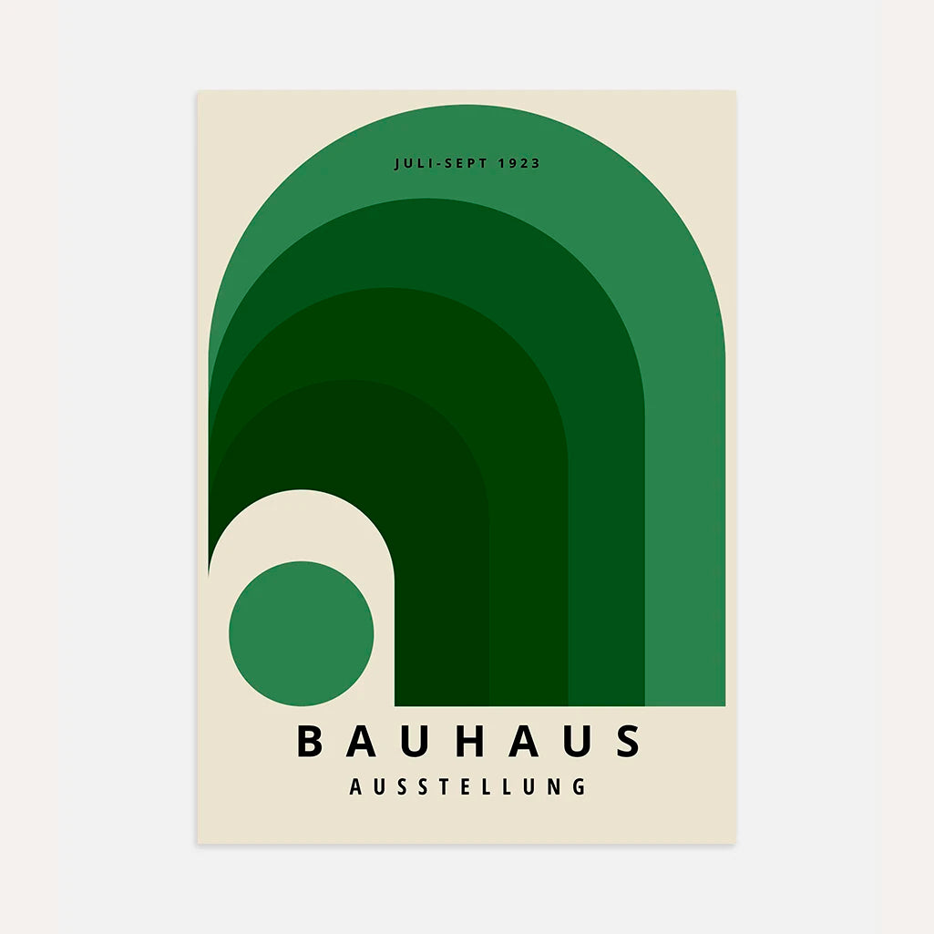 Bauhaus Green Rainbow Poster
