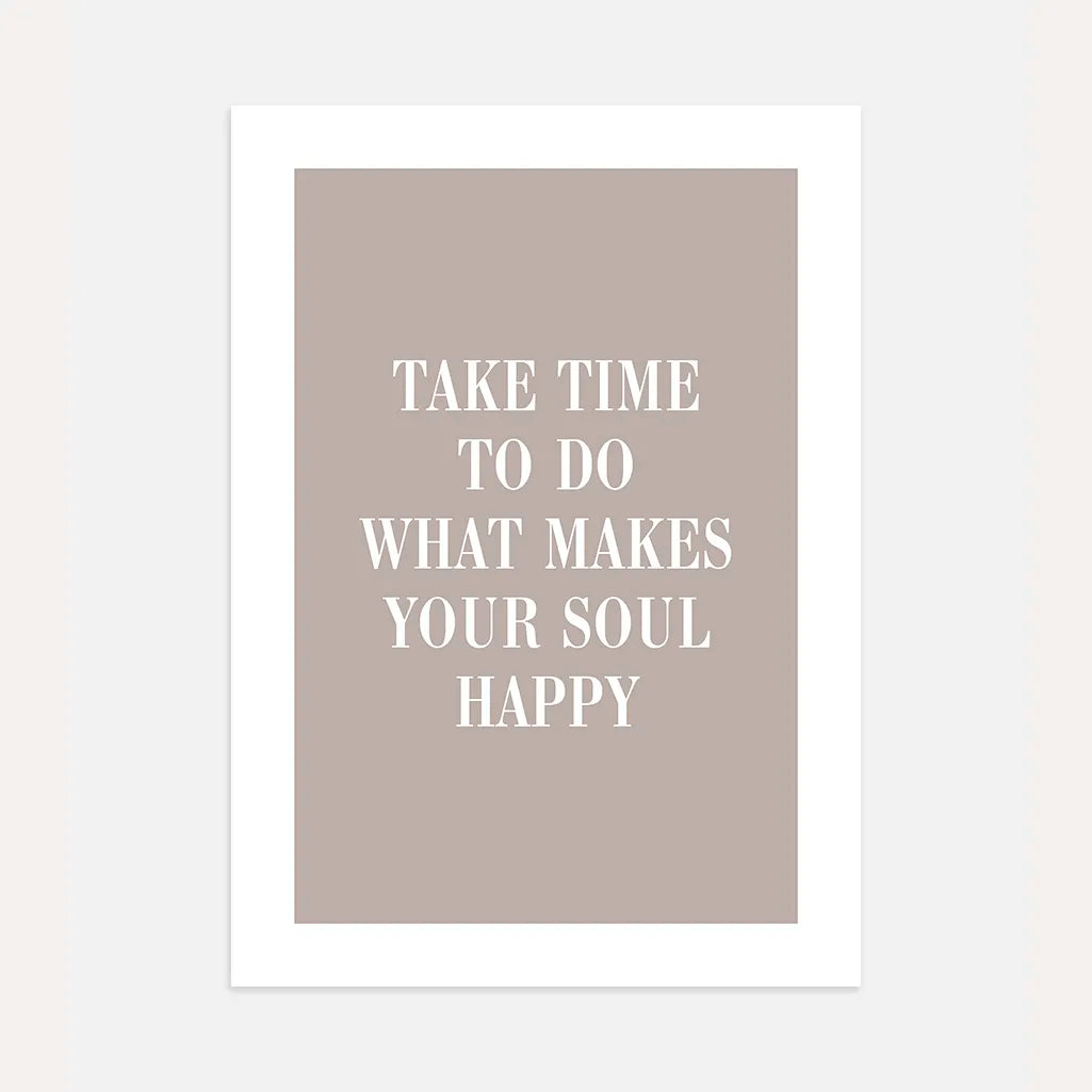 Soul Happy Quote Poster