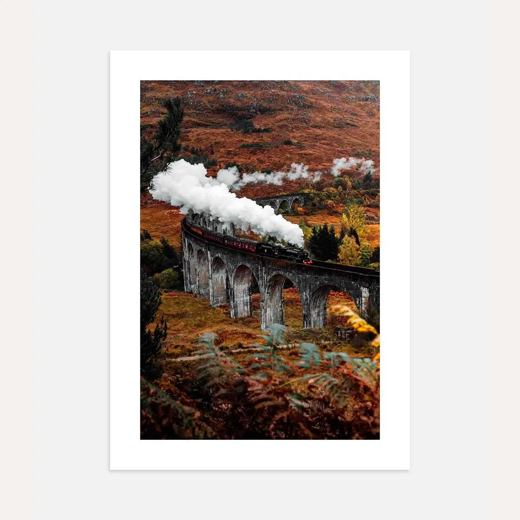 Retro Steam Train Poster