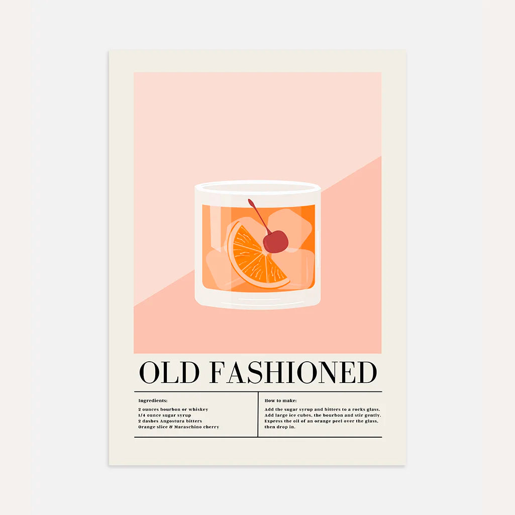 Old Fashioned Cocktail Poster