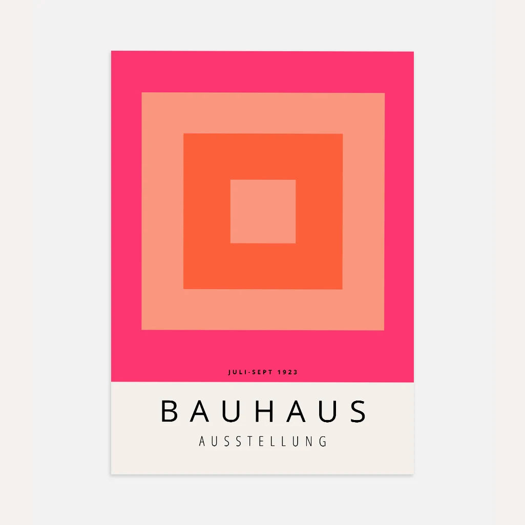 Bauhaus Orange Pulse Poster