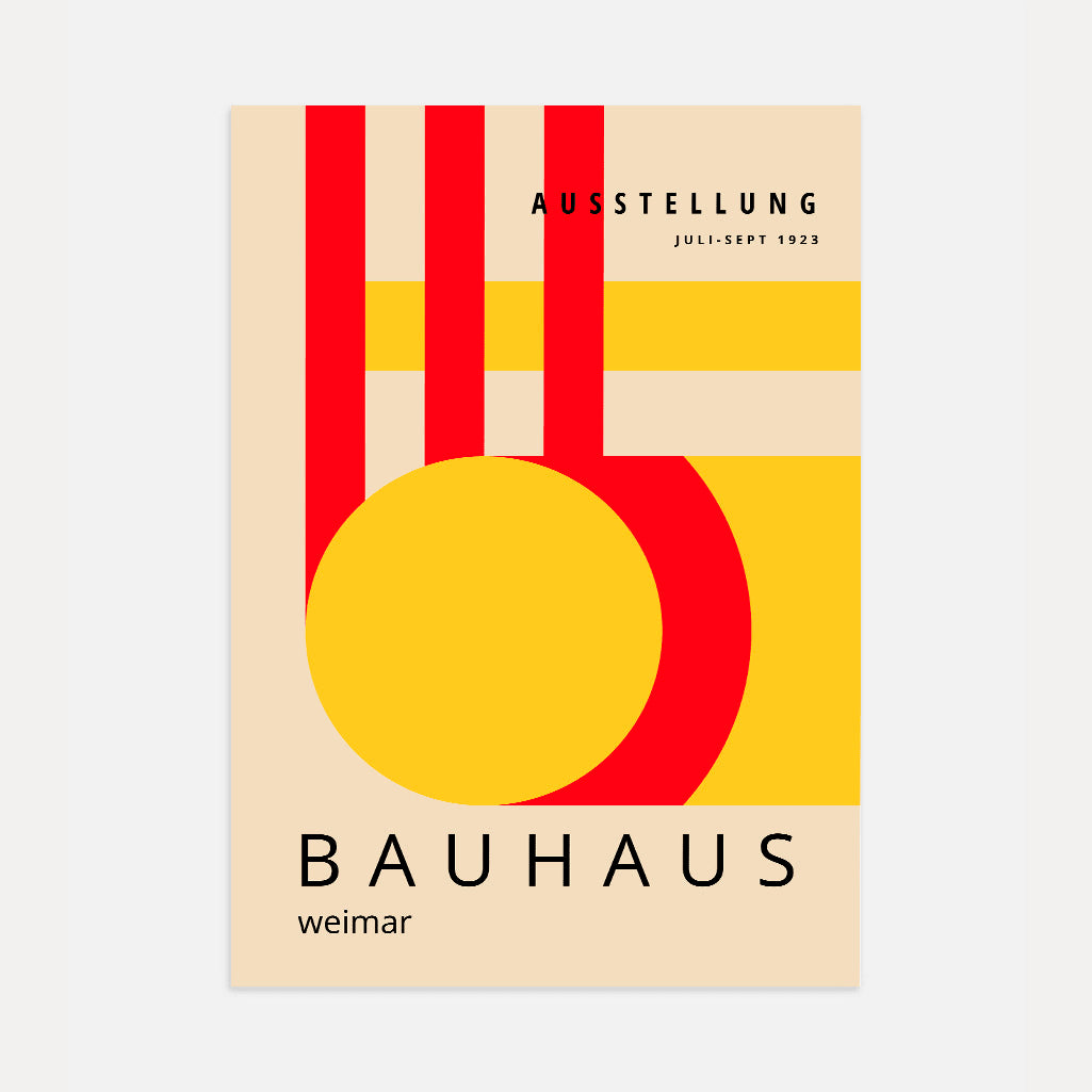 Bauhaus Red & Yellow Energy Poster