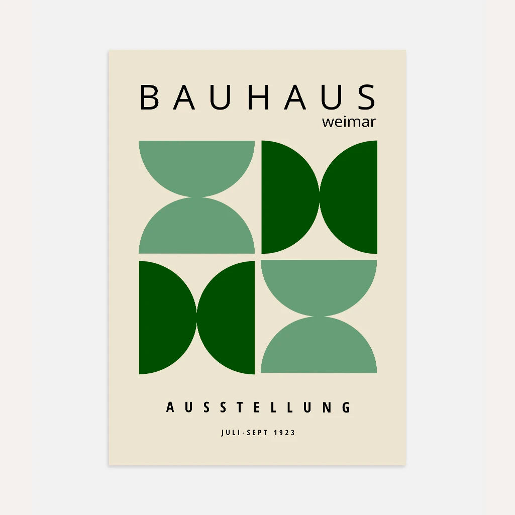 Bauhaus Green Elements Poster