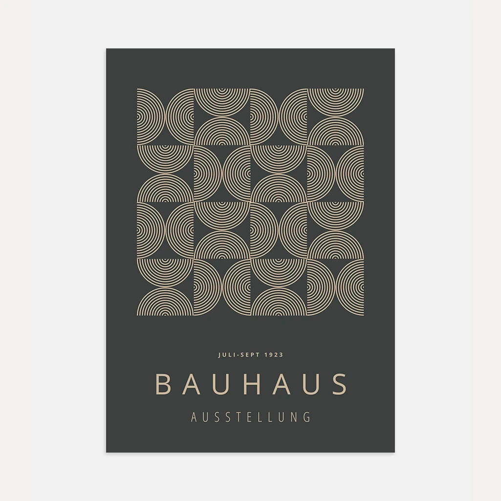 Bauhaus Geometric Lines Poster