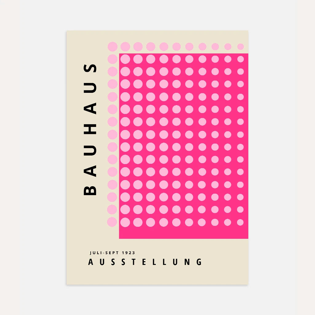 Bauhaus Pink Dot Rhythm Poster