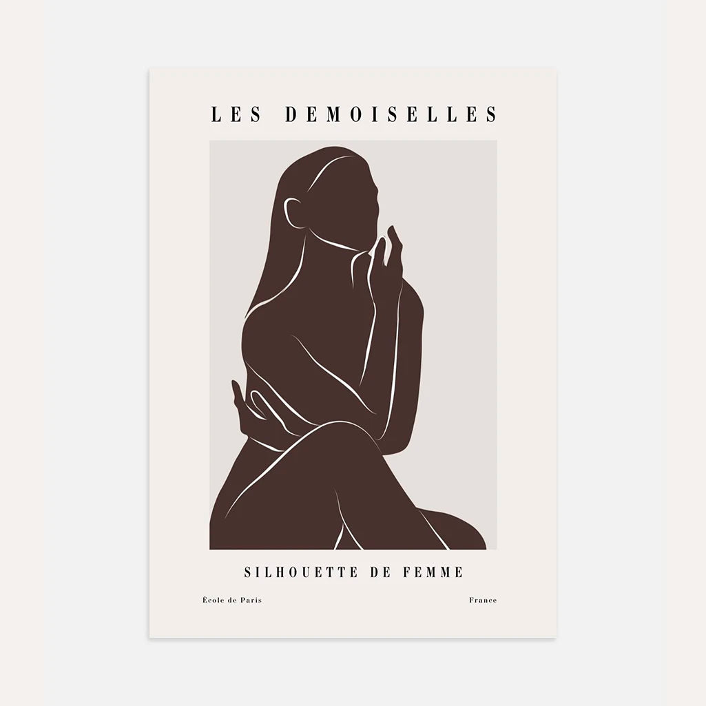 Woman’s Calm Female Line Art Poster