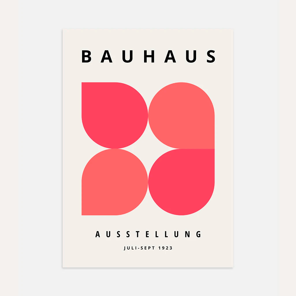 Bauhaus Red Form Dialogue Poster