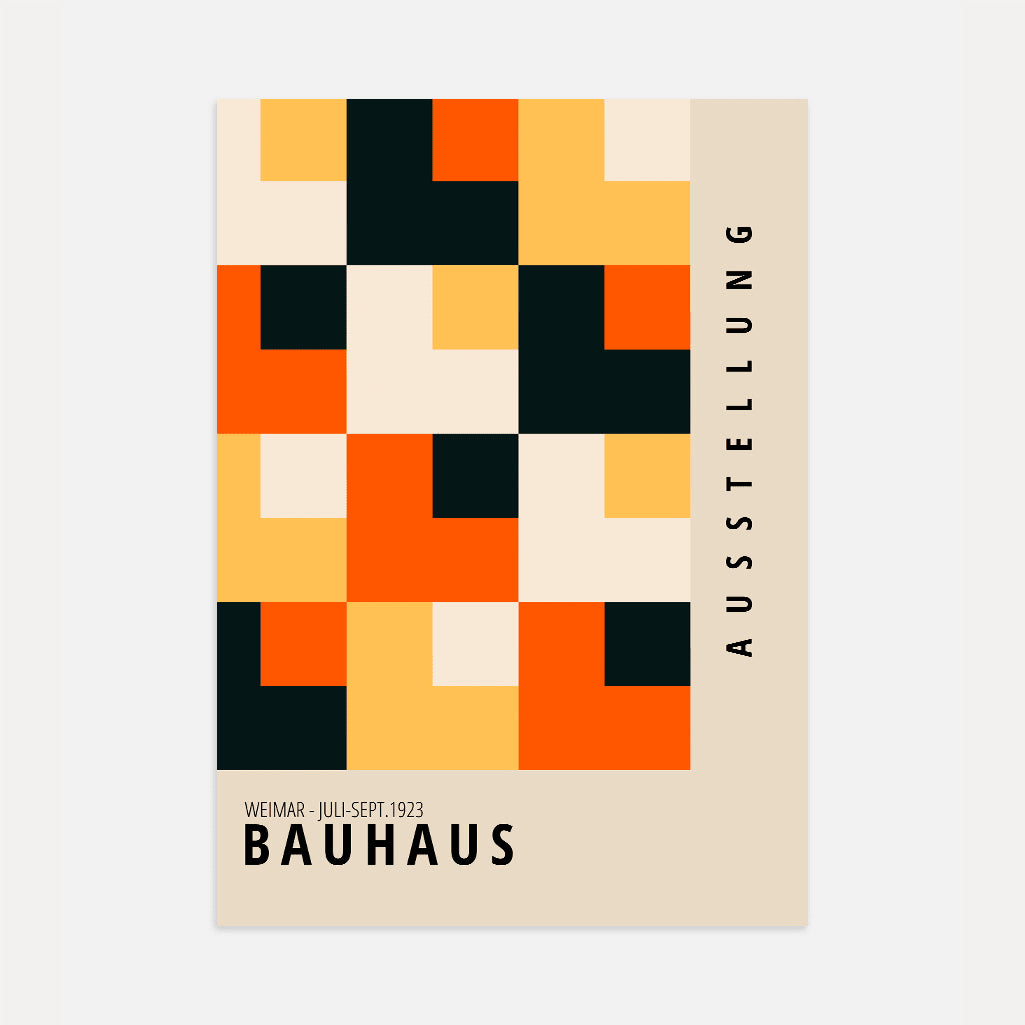 Bauhaus Color Mosaic Poster