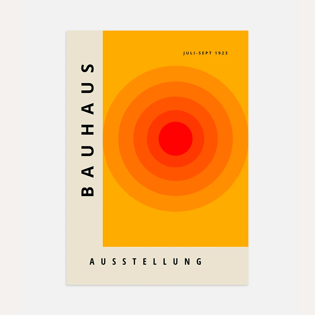 Bauhaus Orange Circle Poster