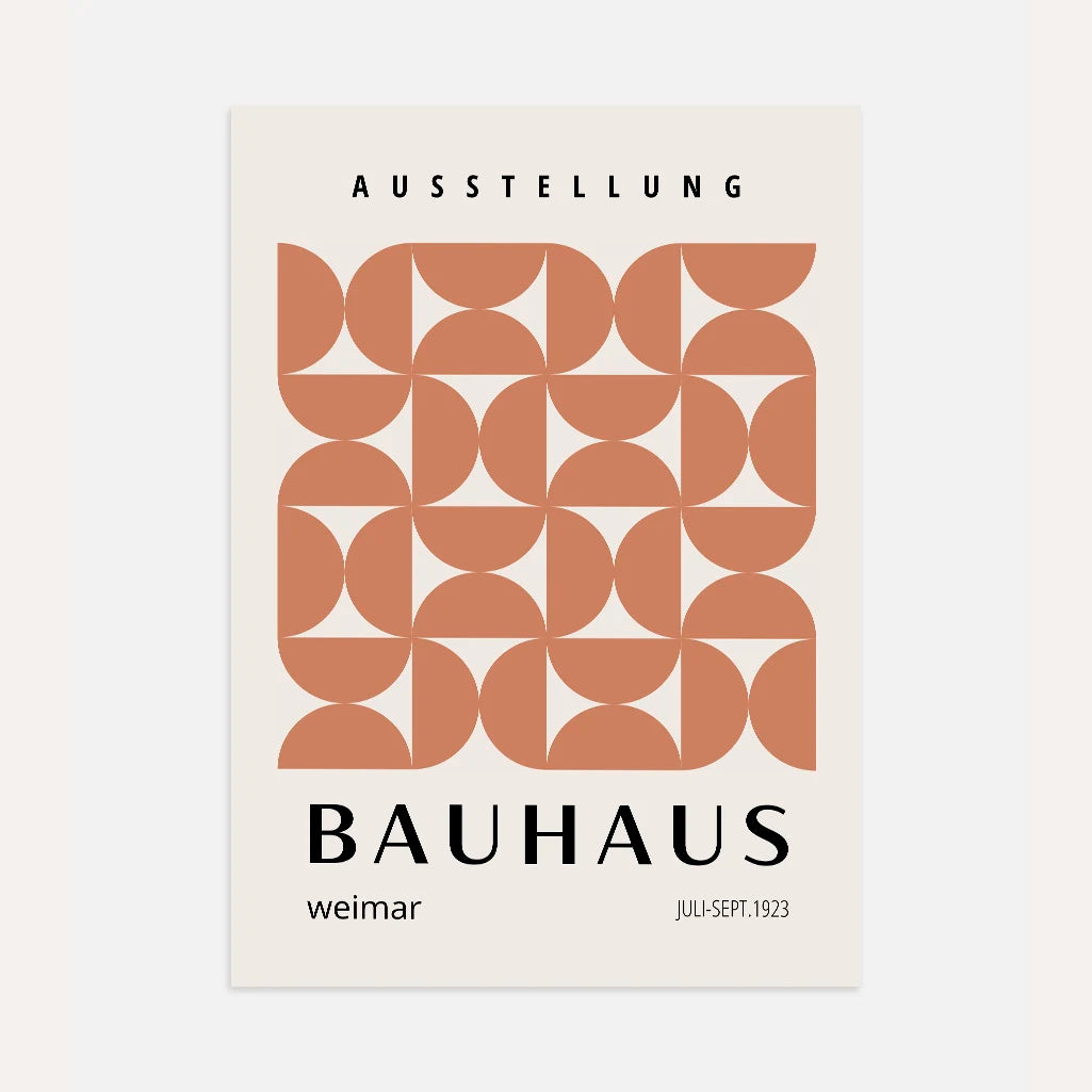 Bauhaus Brick Geometry Poster