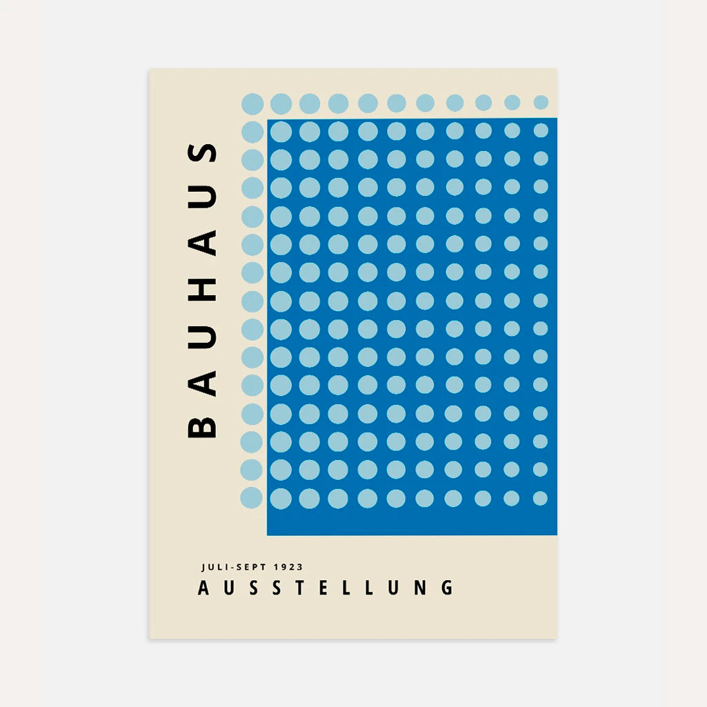 Bauhaus Blue Circle Harmony Poster