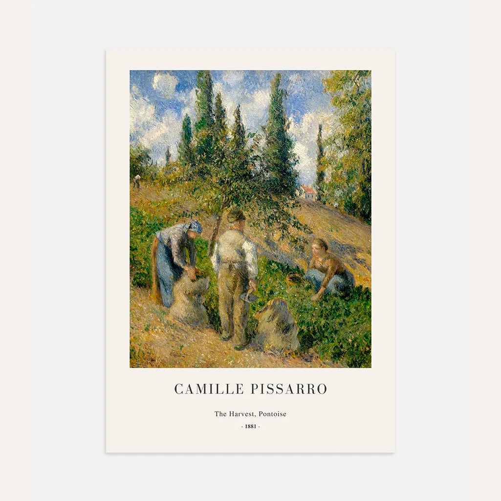 Pissarro The Harvest Pontoise Poster