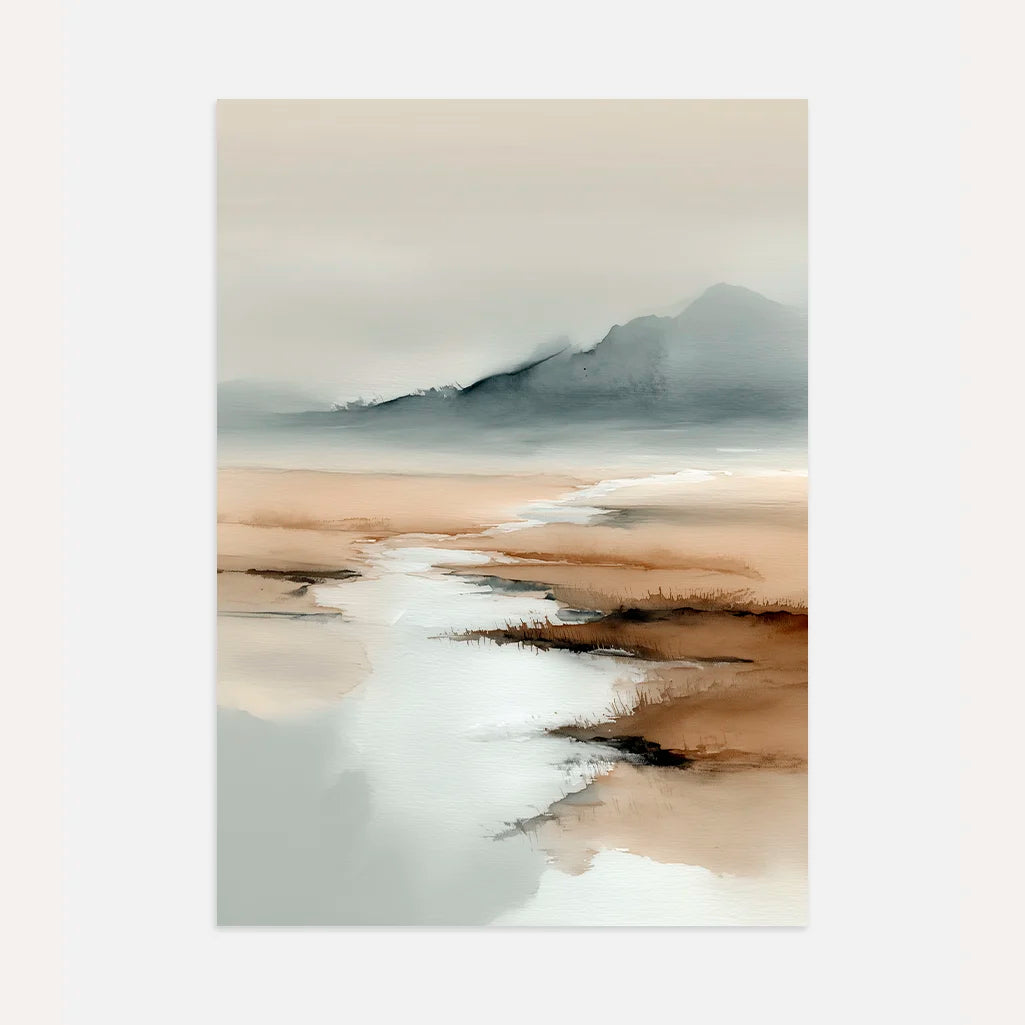 Golden Shore Coastal Poster