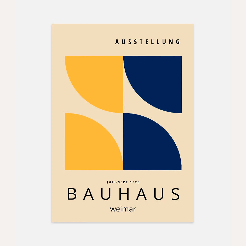 Bauhaus Yellow & Navy Dialogue Poster