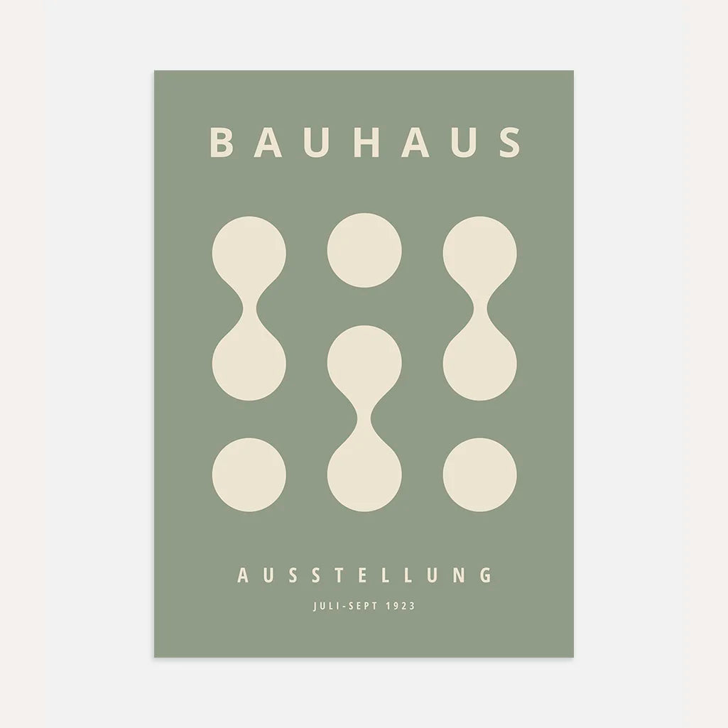 Bauhaus Sage Green Poster
