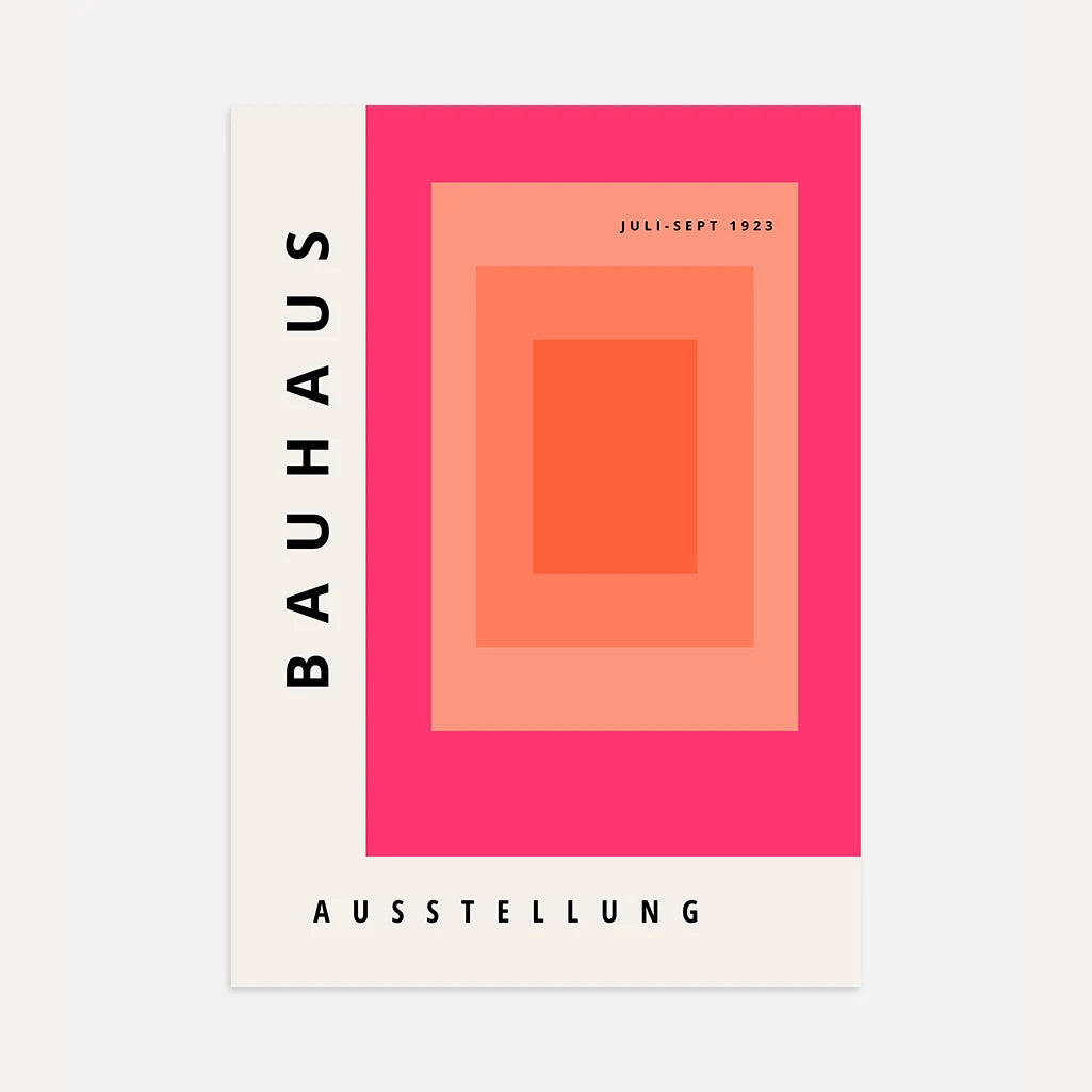 Bauhaus Pink Gradient Poster