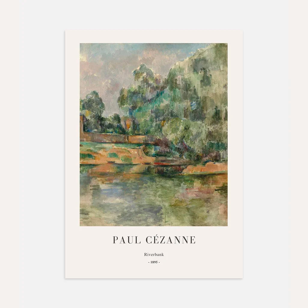 Cézanne Riverbank Portrait Poster