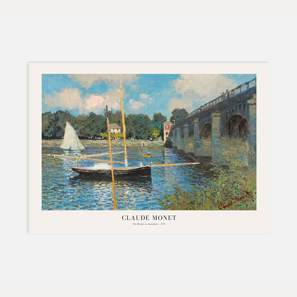 Claude Monet Bridge at Argenteuil 1874 Poster