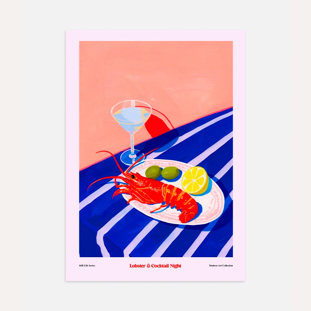Lobster & Cocktail Night Poster