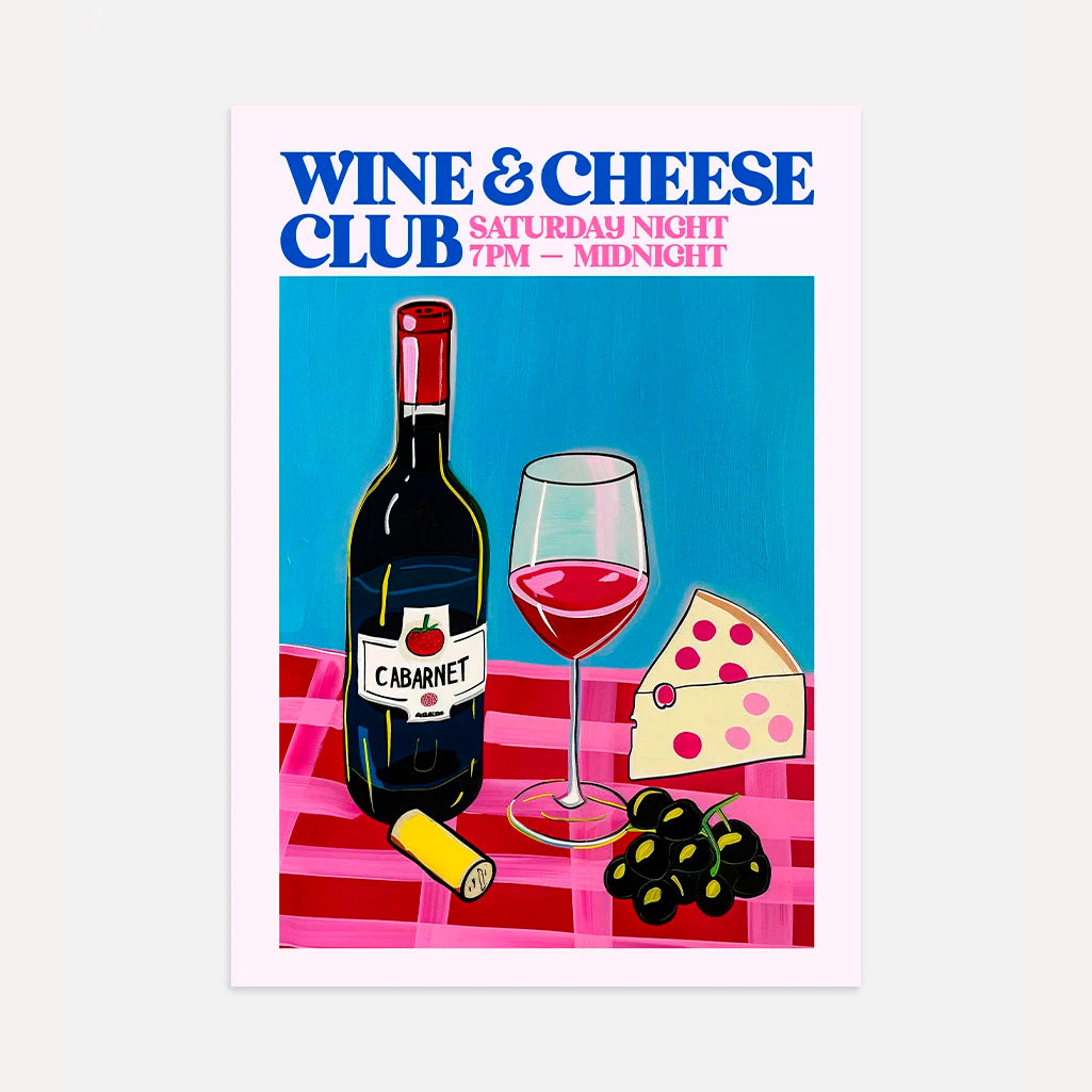 Wine & Cheese Club Poster