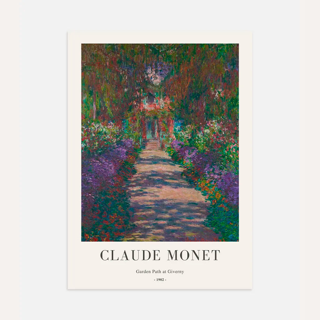 Claude Monet Giverny Garden Path Poster