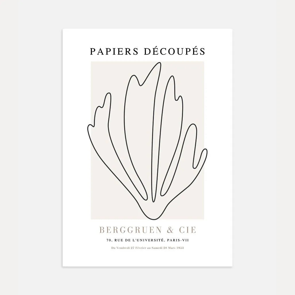 Henri Matisse Minimal Coral Line Poster