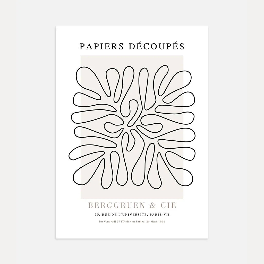Henri Matisse Papiers Découpés Line Art Poster