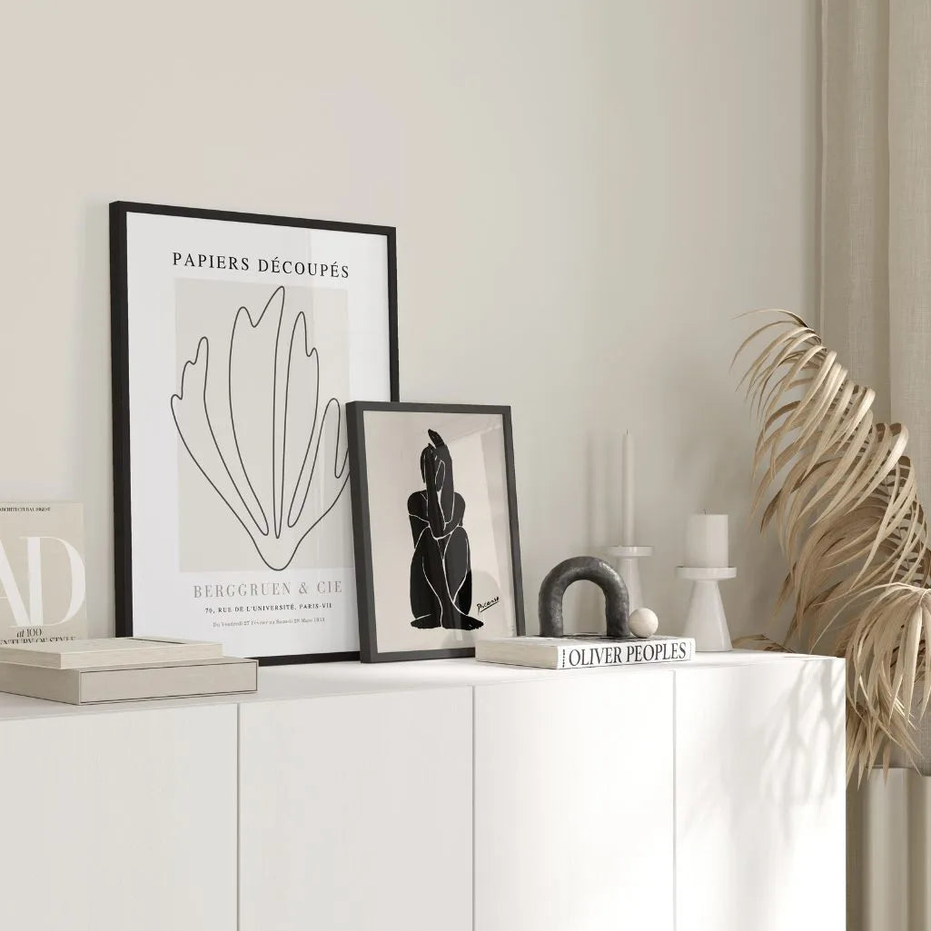 Henri Matisse Minimal Coral Line Poster