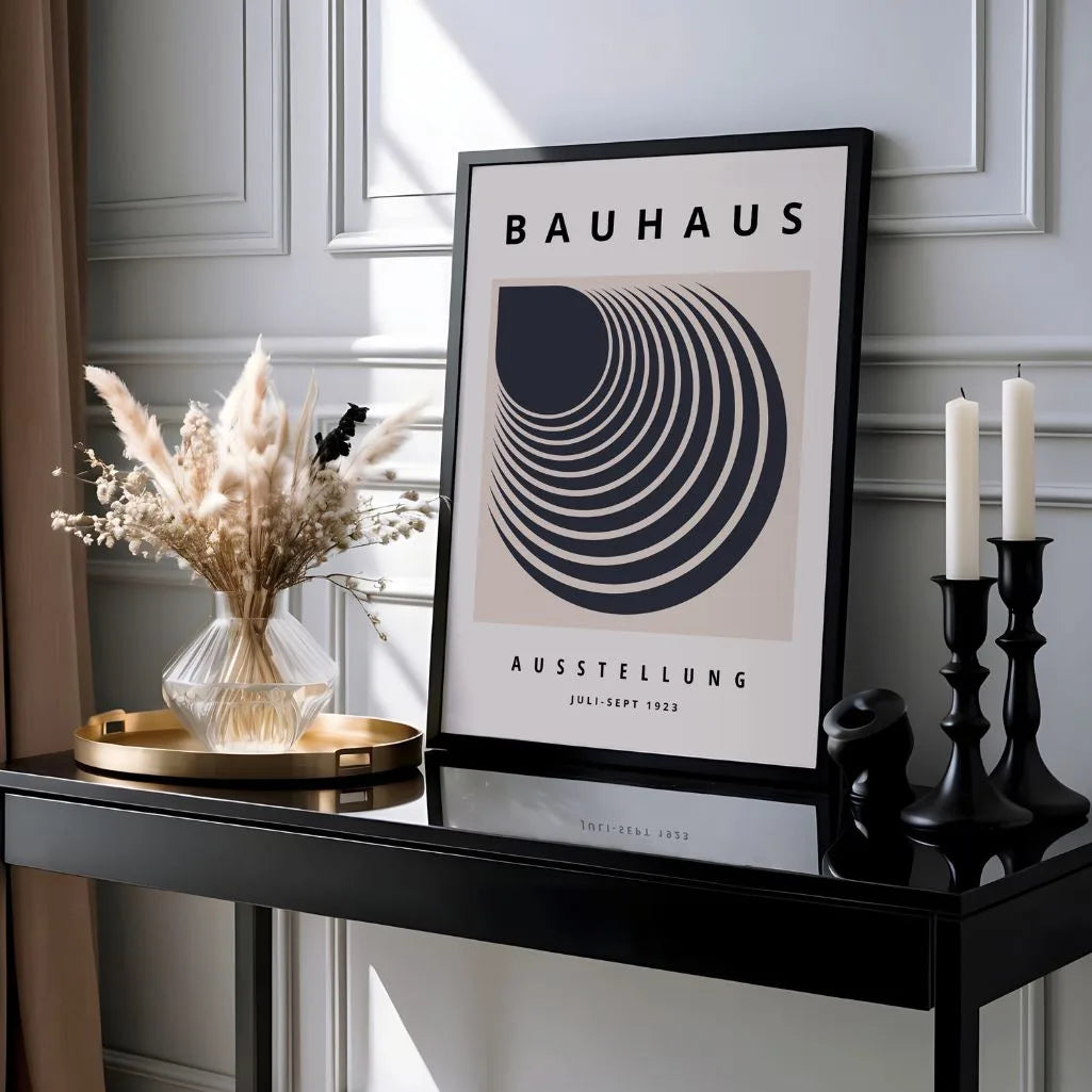 Bauhaus Geometric Illusion Poster