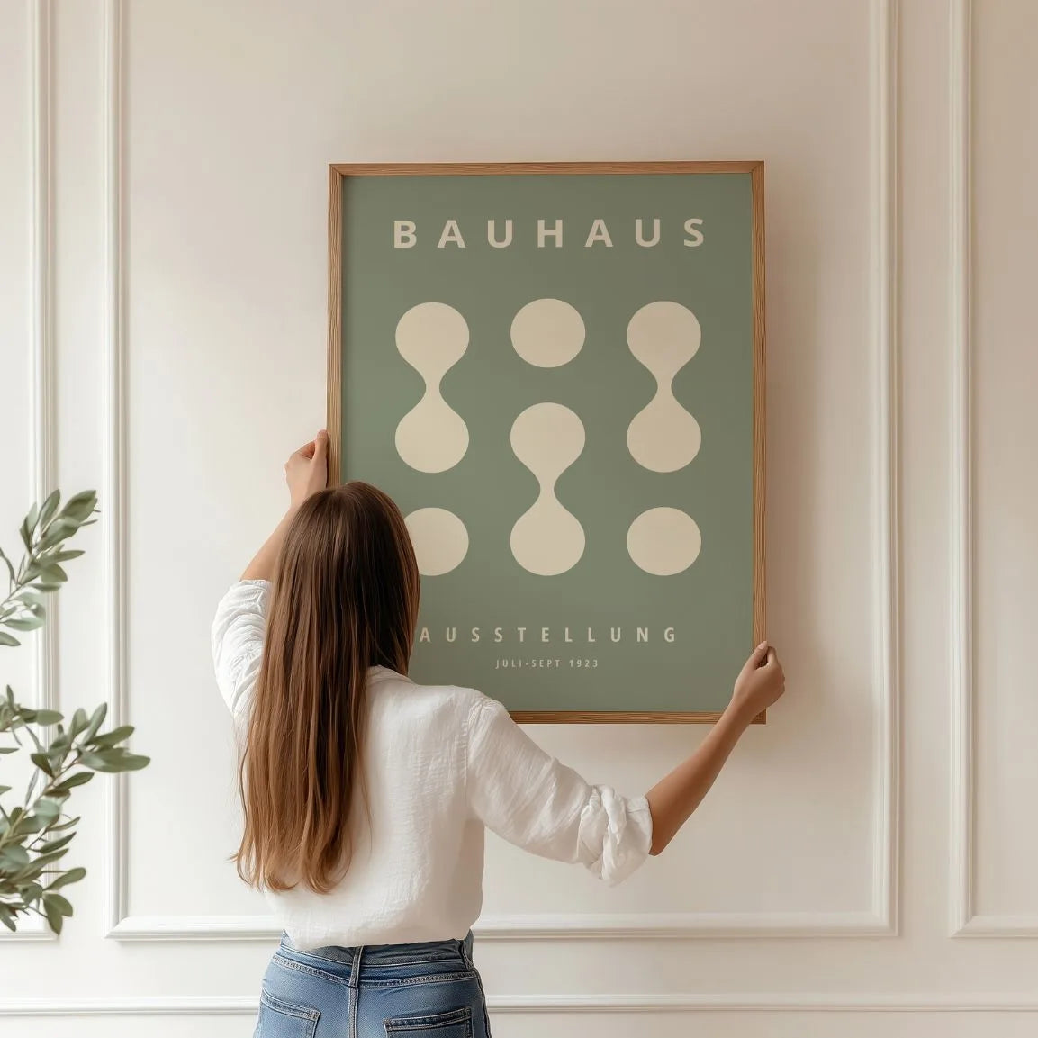 Bauhaus Sage Green Poster