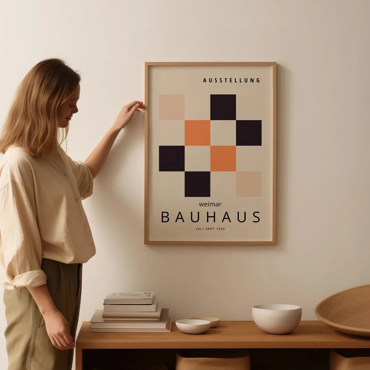 Bauhaus Color Mosaic Squares Poster