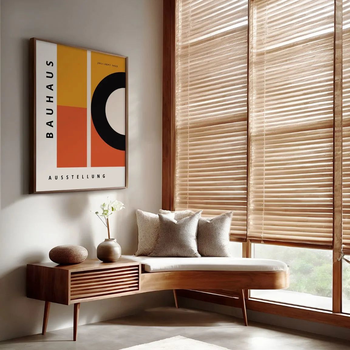 Bauhaus Geometric Color Abstraction Poster