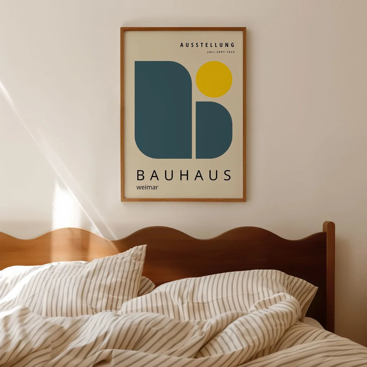 Bauhaus Blue & Yellow Geometry Poster