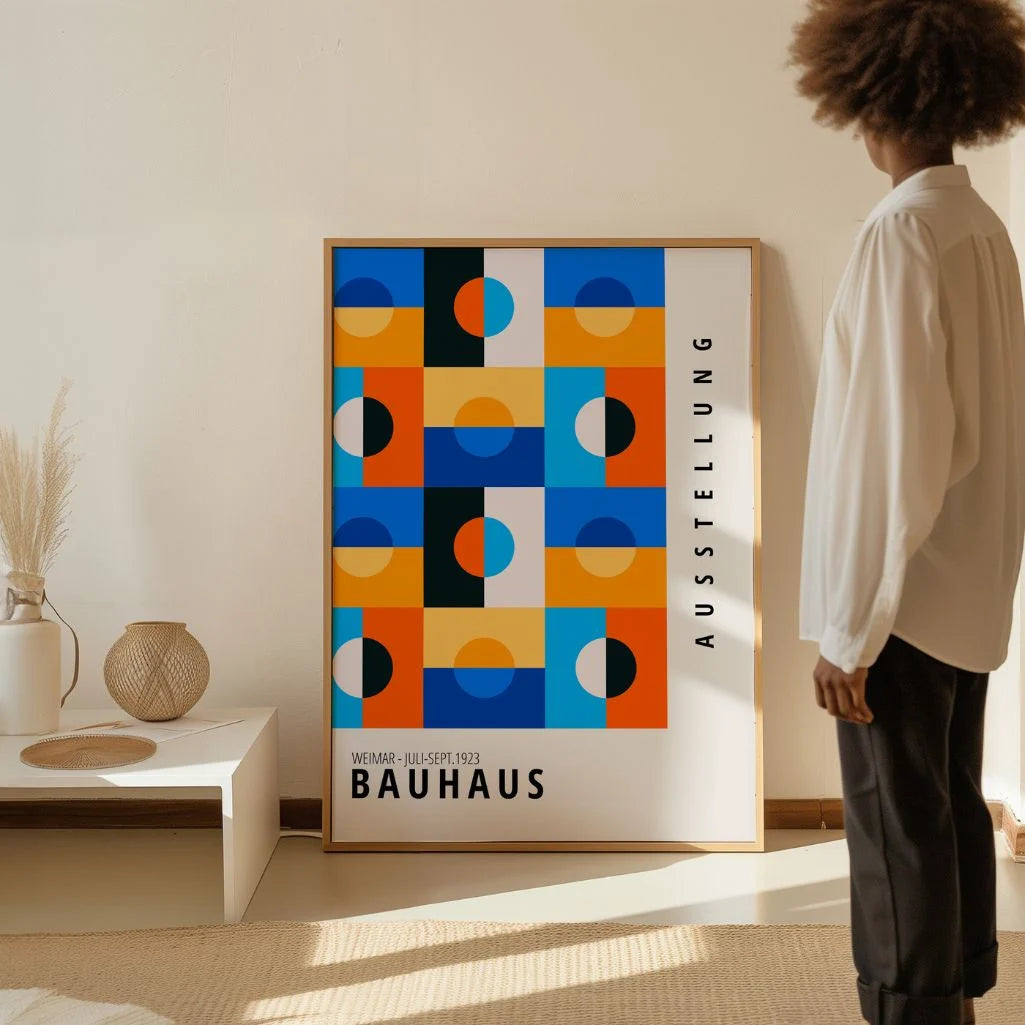 Bauhaus Color Harmony Geometry Poster