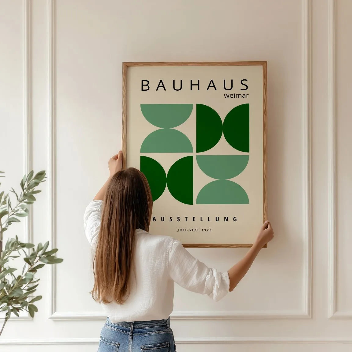 Bauhaus Green Elements Poster