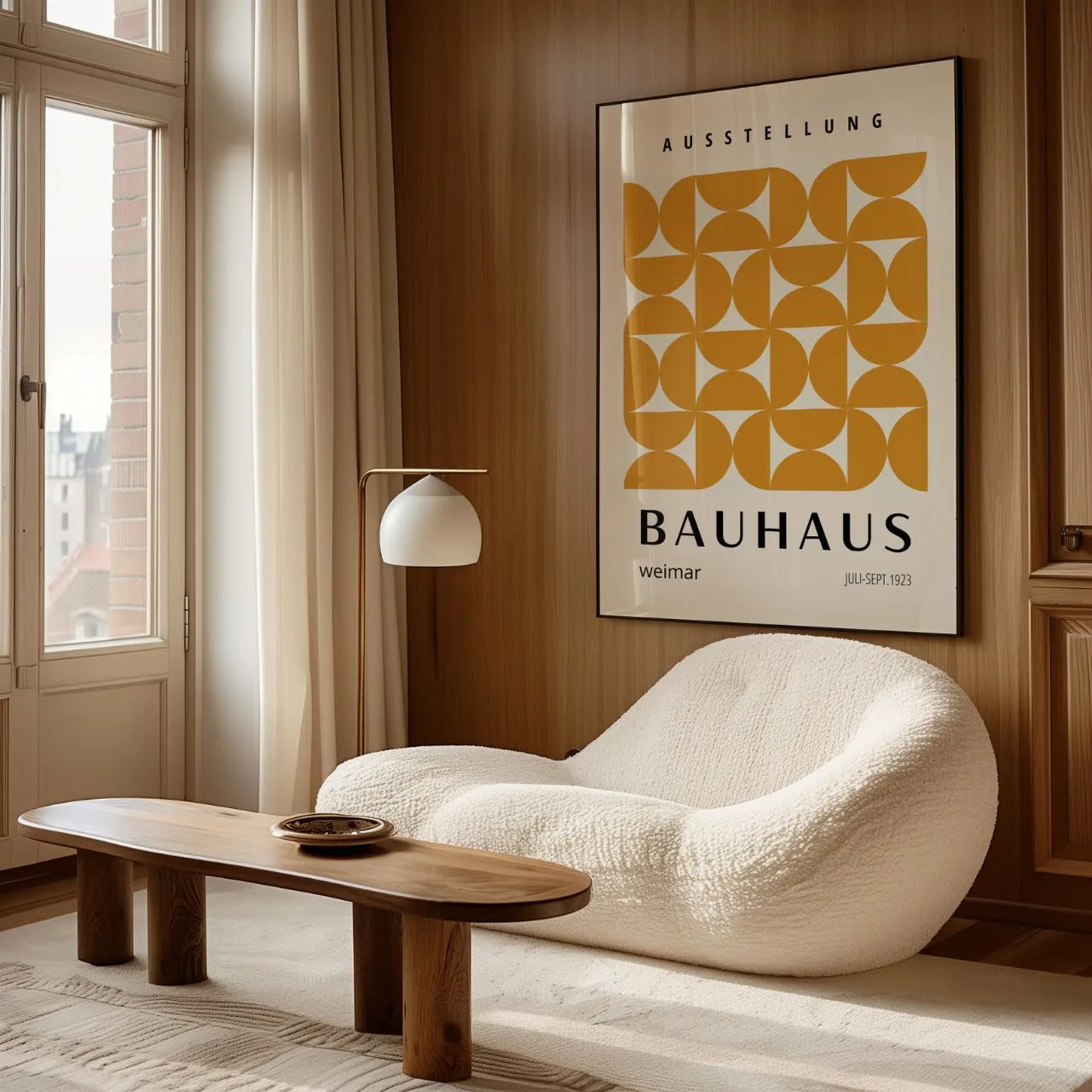 Bauhaus Golden Minimalism Poster