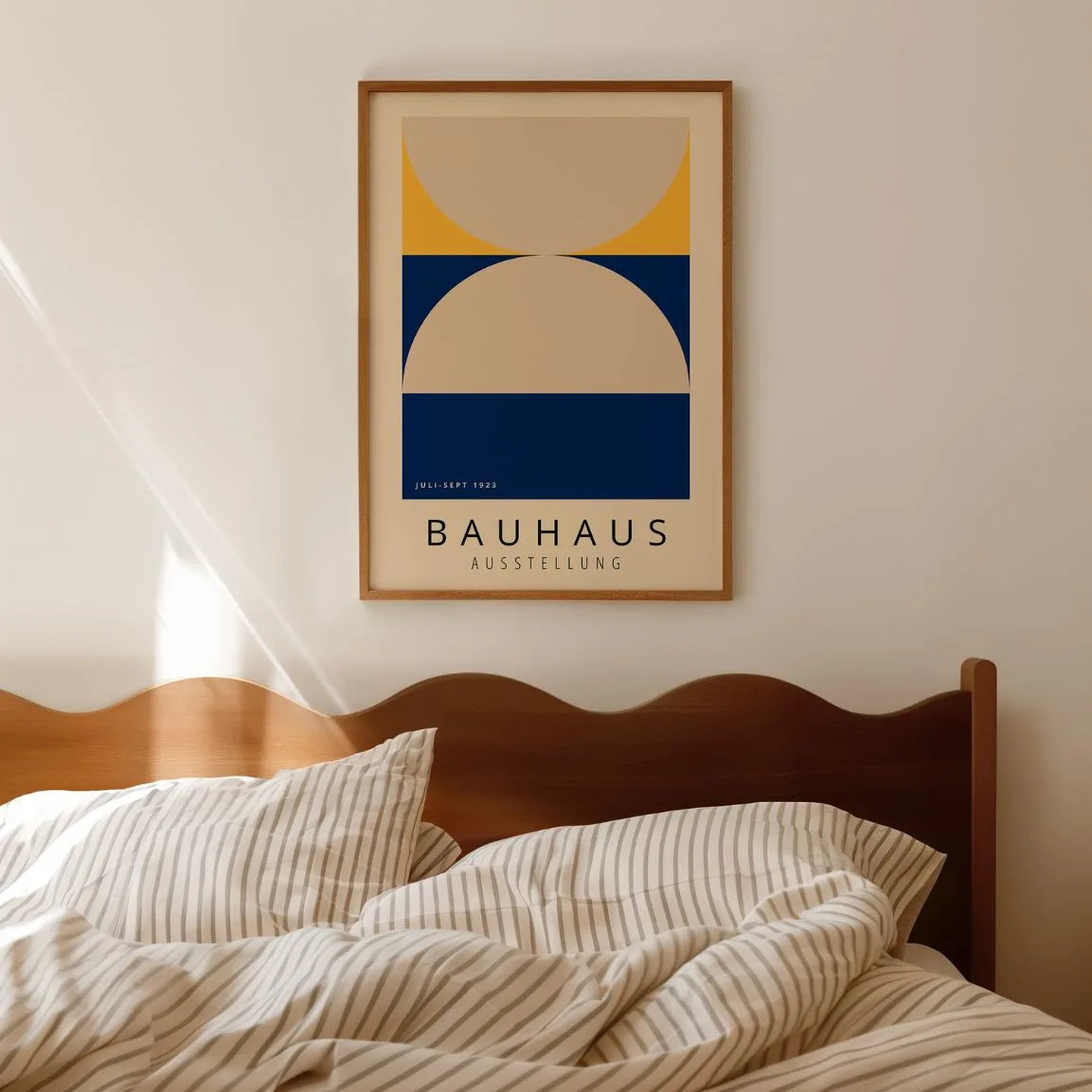 Bauhaus Beige & Navy Balance Poster