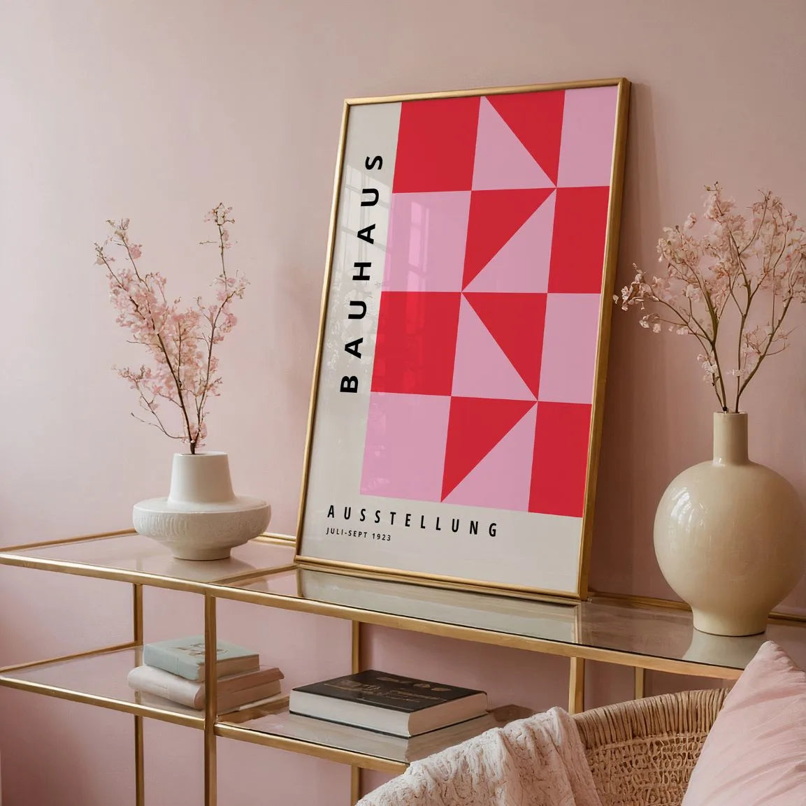 Bauhaus Red Triangle Layout Poster