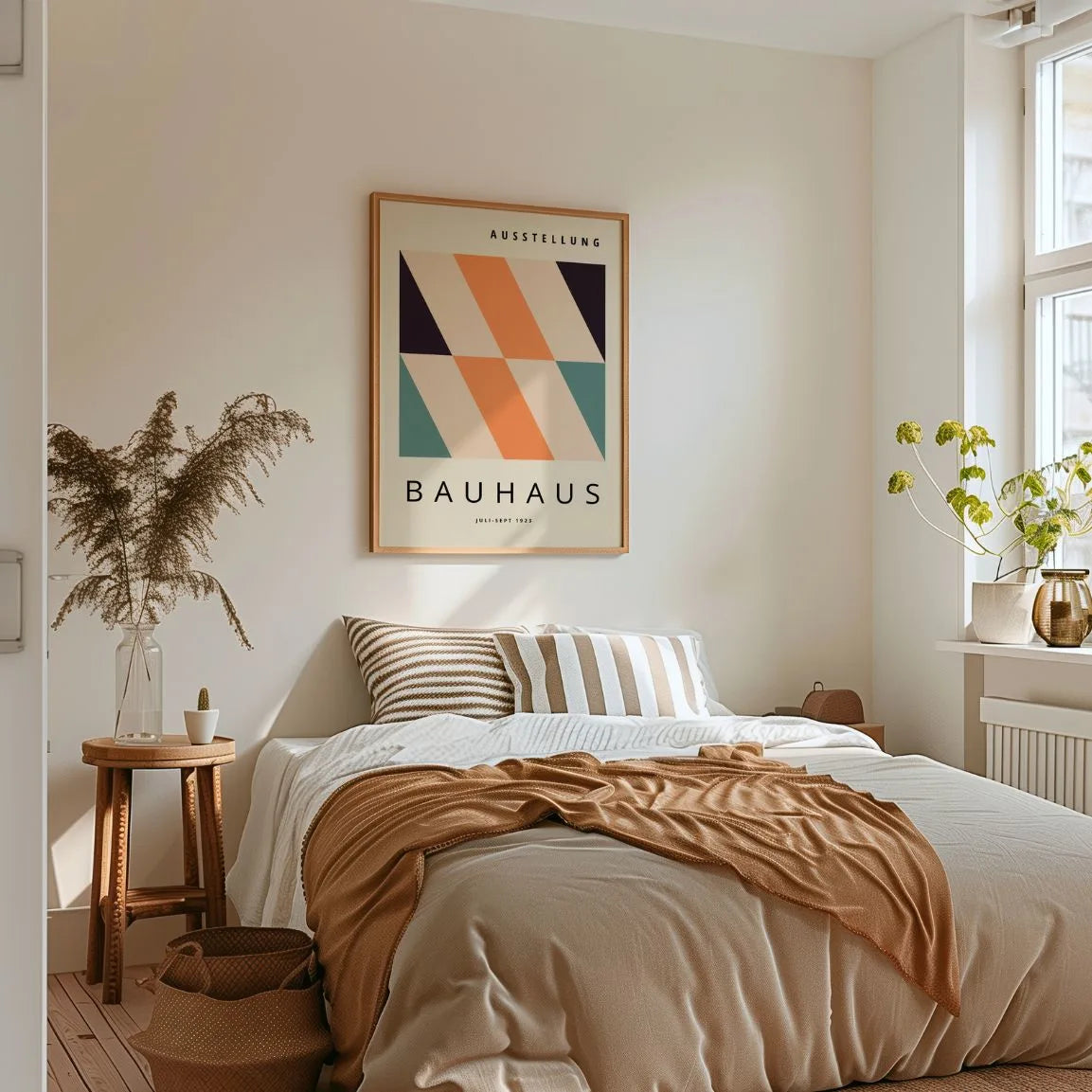 Bauhaus Diagonal Stripes Poster