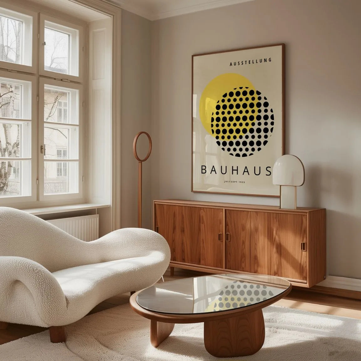Bauhaus Geometric Sun Poster