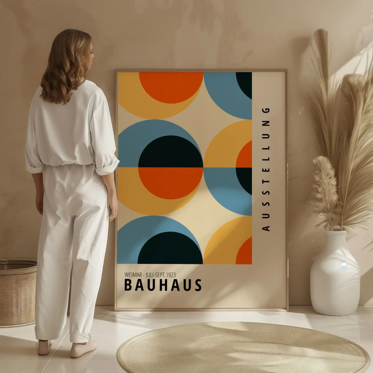 Bauhaus Retro Color Forms Poster