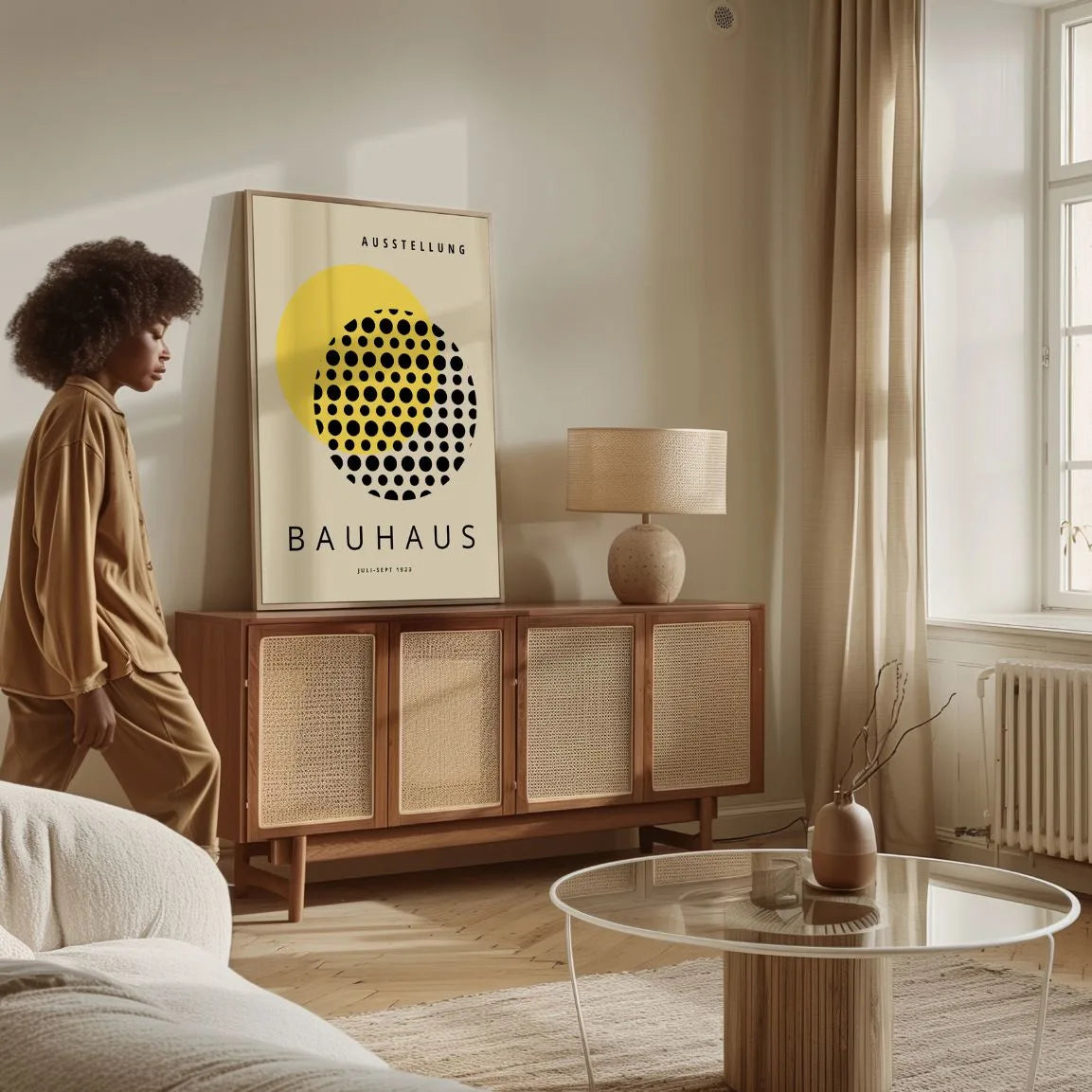 Bauhaus Geometric Sun Poster