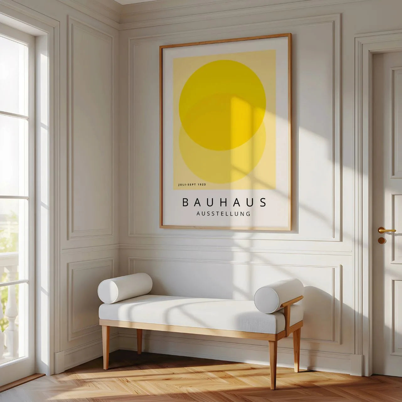 Bauhaus Yellow Circle Abstraction Poster