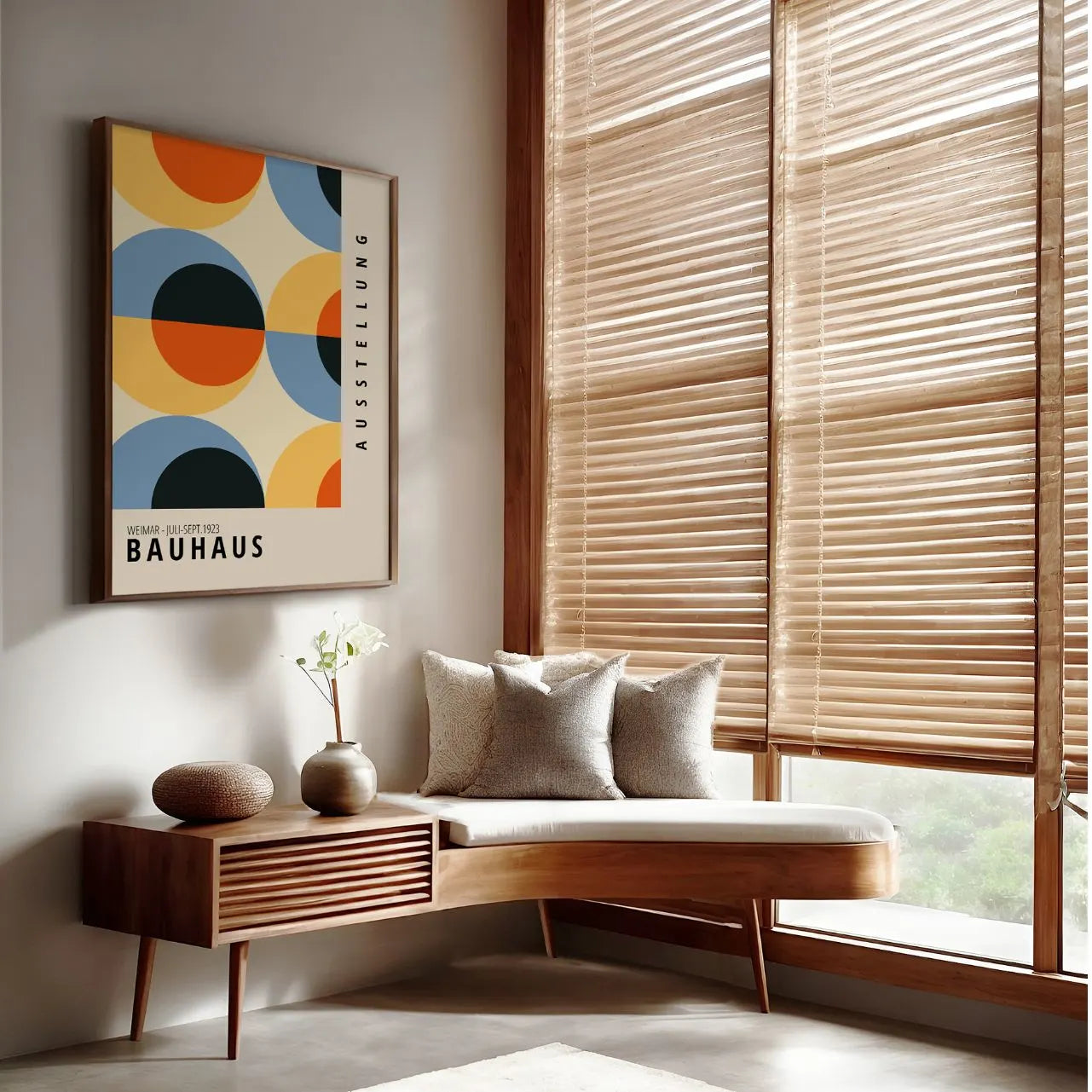 Bauhaus Retro Color Forms Poster