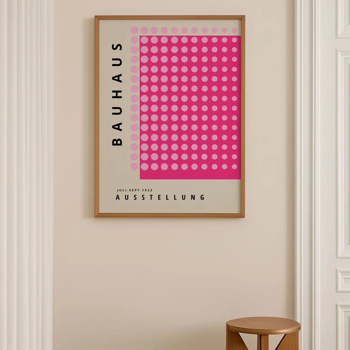 Bauhaus Pink Dot Rhythm Poster
